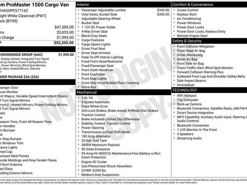 Used 2023 RAM ProMaster 1500 w/ Driver Convenience Group FWD image 27