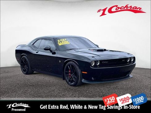 Used 2021 Dodge Challenger R/T Scat Pack w/ Shaker Package RWD image 1
