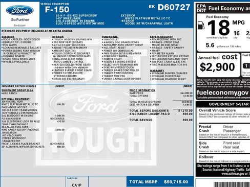 Used 2014 Ford F150 King Ranch w/ King Ranch Luxury Package image 2