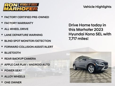 Certified 2023 Hyundai Kona SEL w/ Cargo Package AWD/4WD image 16