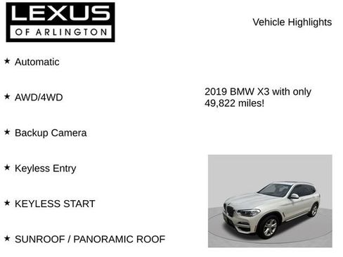 Used 2019 BMW X3 xDrive30i AWD/4WD image 8