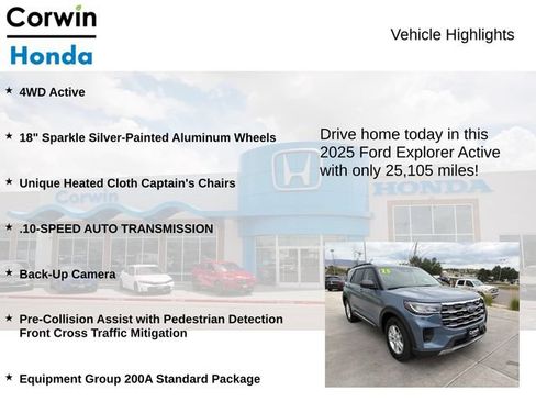 Used 2025 Ford Explorer Active AWD/4WD image 6