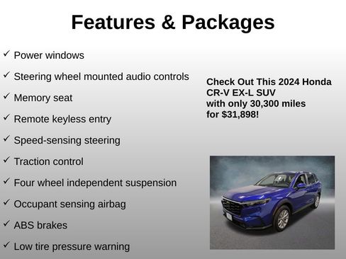 Certified 2024 Honda CR-V EX-L image 12