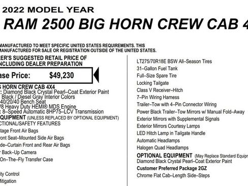 Used 2022 RAM 2500 Big Horn AWD/4WD image 16