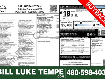 Used 2021 Nissan Titan Platinum Reserve w/ Moonroof Package