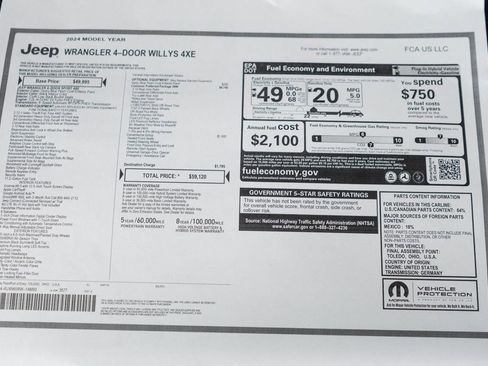 Used 2024 Jeep Wrangler Unlimited AWD/4WD image 44