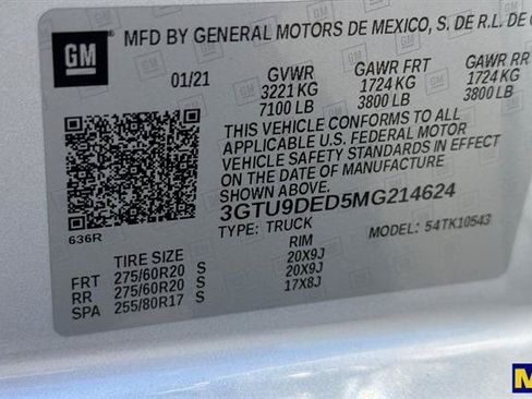Certified 2021 GMC Sierra 1500 SLT w/ X31 Off-Road Package AWD/4WD image 36