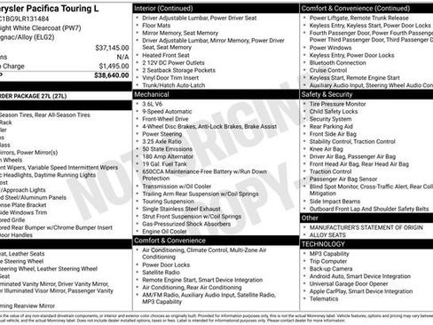 Used 2020 Chrysler Pacifica Touring-L FWD image 6