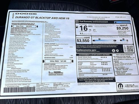 New 2026 Dodge Durango GT w/ Blacktop Package AWD/4WD image 34