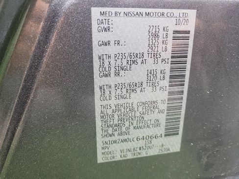 Used 2020 Nissan Pathfinder S AWD/4WD image 33