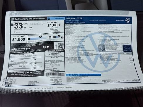 New 2026 Volkswagen Jetta SE FWD image 18