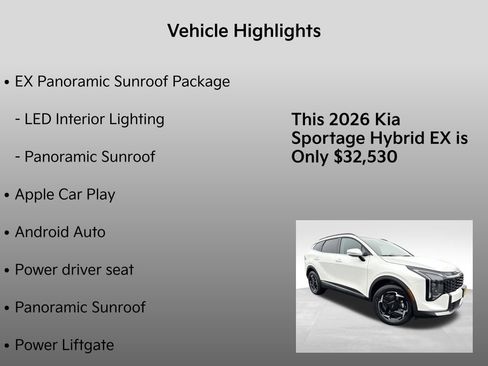 New 2026 Kia Sportage EX w/ EX Panoramic Sunroof Package image 5