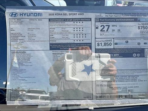 New 2026 Hyundai Kona SEL Sport image 13