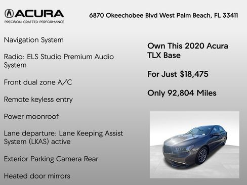 Used 2020 Acura TLX w/ Technology Package FWD image 7