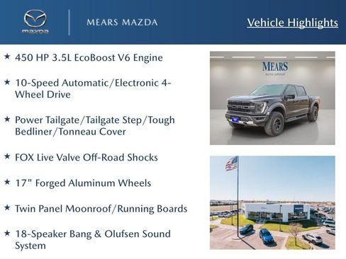 Used 2022 Ford F150 Raptor w/ Equipment Group 801A High image 2