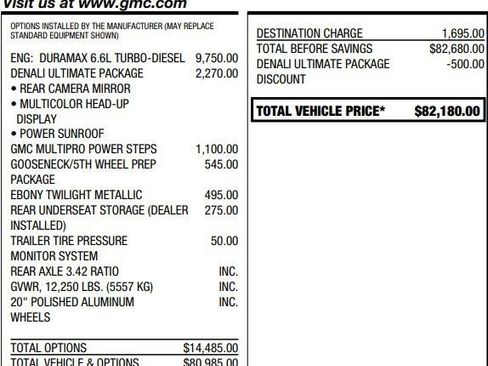 Certified 2021 GMC Sierra 3500 Denali w/ Denali Ultimate Package AWD/4WD image 2