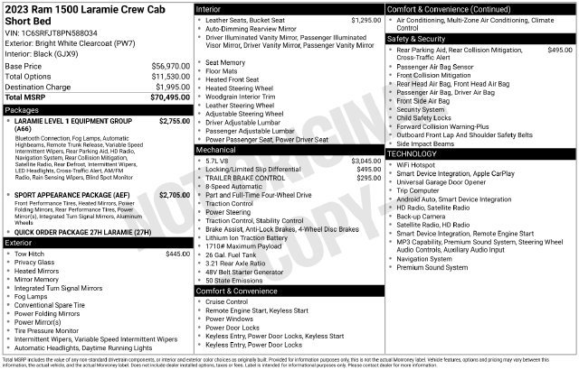 Used 2023 RAM 1500 Laramie AWD/4WD image 2