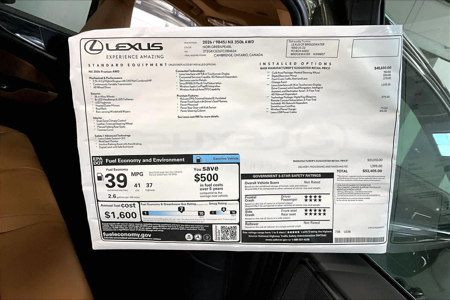 New 2026 Lexus NX 350h AWD w/ Premium Package image 14