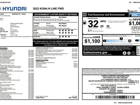 Used 2022 Hyundai Kona N Line w/ Cargo Package FWD image 4