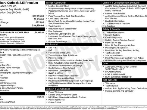 Used 2018 Subaru Outback 2.5i Premium image 1
