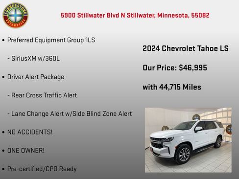 Used 2024 Chevrolet Tahoe LS w/ Driver Alert Package image 10
