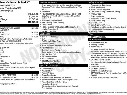 Used 2024 Subaru Outback Limited XT AWD/4WD image 3