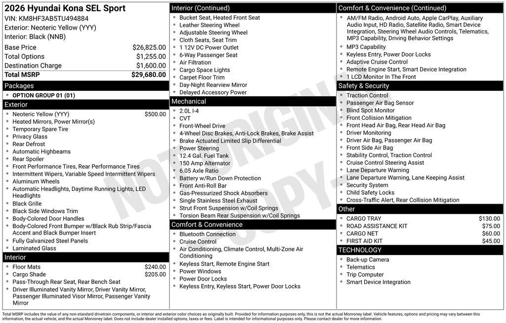 New 2026 Hyundai Kona SEL Sport FWD image 26