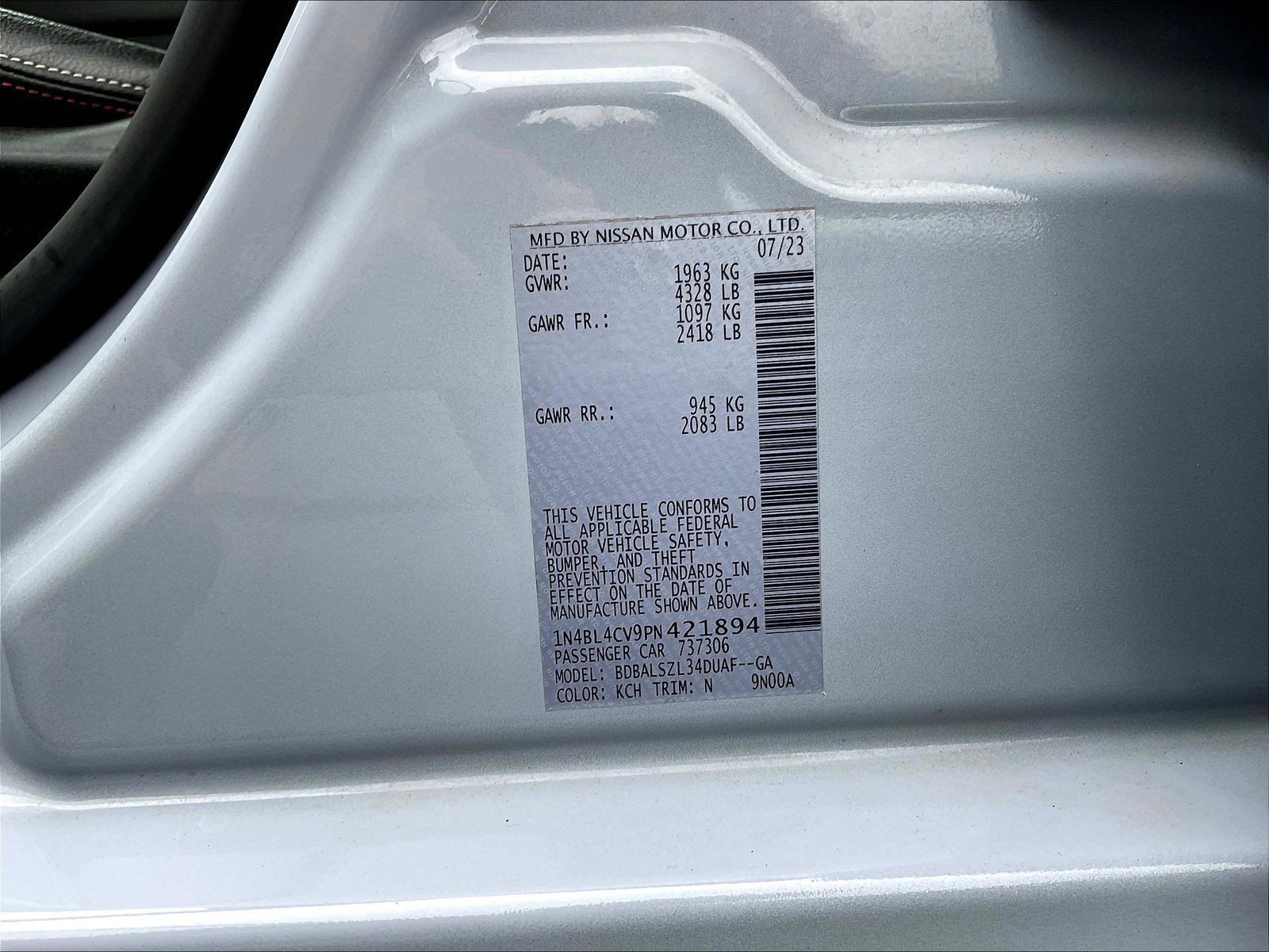 Certified 2023 Nissan Altima 2.5 SR w/ SR Premium Package FWD image 21