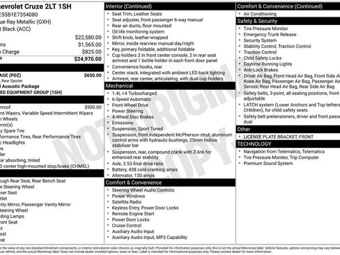 Used 2014 Chevrolet Cruze LT w/ RS Package FWD image 2