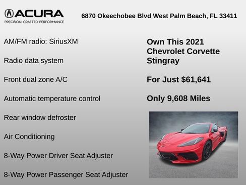 Used 2021 Chevrolet Corvette Stingray Preferred Cpe w/ Engine Appearance Package image 30