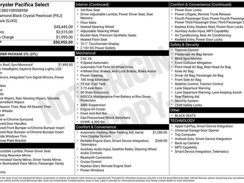 New 2025 Chrysler Pacifica Select AWD/4WD image 43