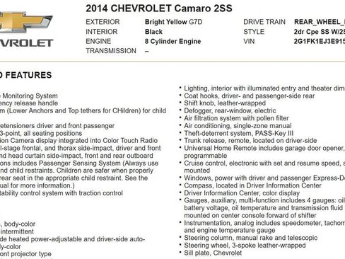 Used 2014 Chevrolet Camaro SS w/ RS Package image 20