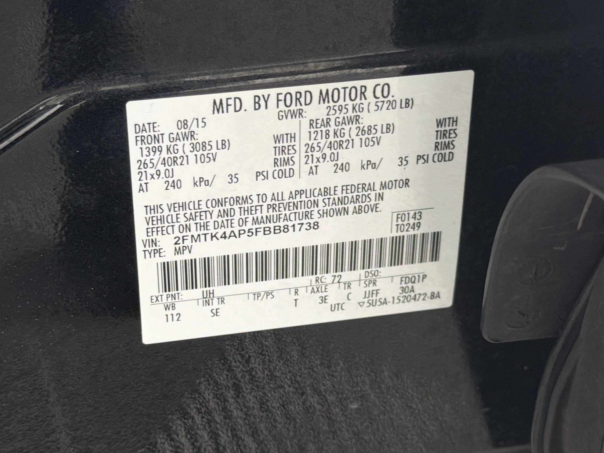 Used 2015 Ford Edge Sport AWD/4WD image 12