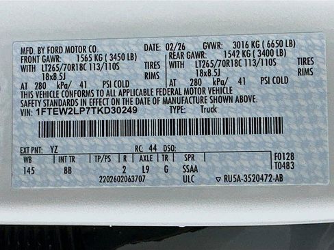 New 2026 Ford F150 STX w/ Equipment Group 201A FX4 AWD/4WD image 22