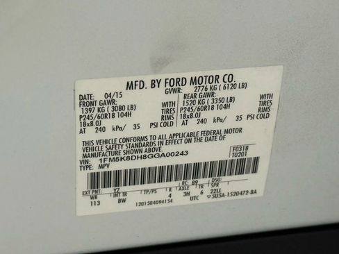 Used 2016 Ford Explorer XLT w/ Equipment Group 202A image 63