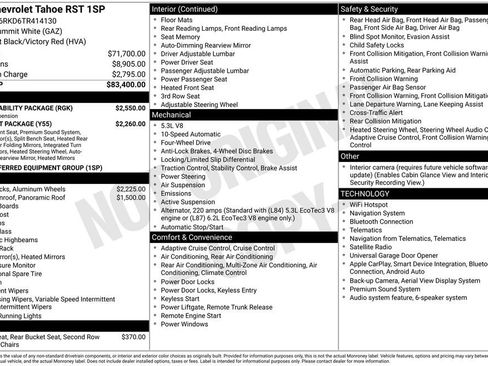 New 2026 Chevrolet Tahoe RST w/ RST Capability Package AWD/4WD image 28