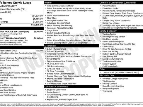 Used 2023 Alfa Romeo Stelvio Ti Lusso w/ Quick Order Package 22X Lusso image 41