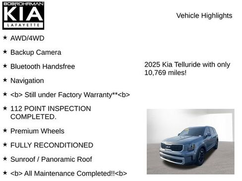 Used 2025 Kia Telluride EX w/ EX Captain's Chair Package AWD/4WD image 7