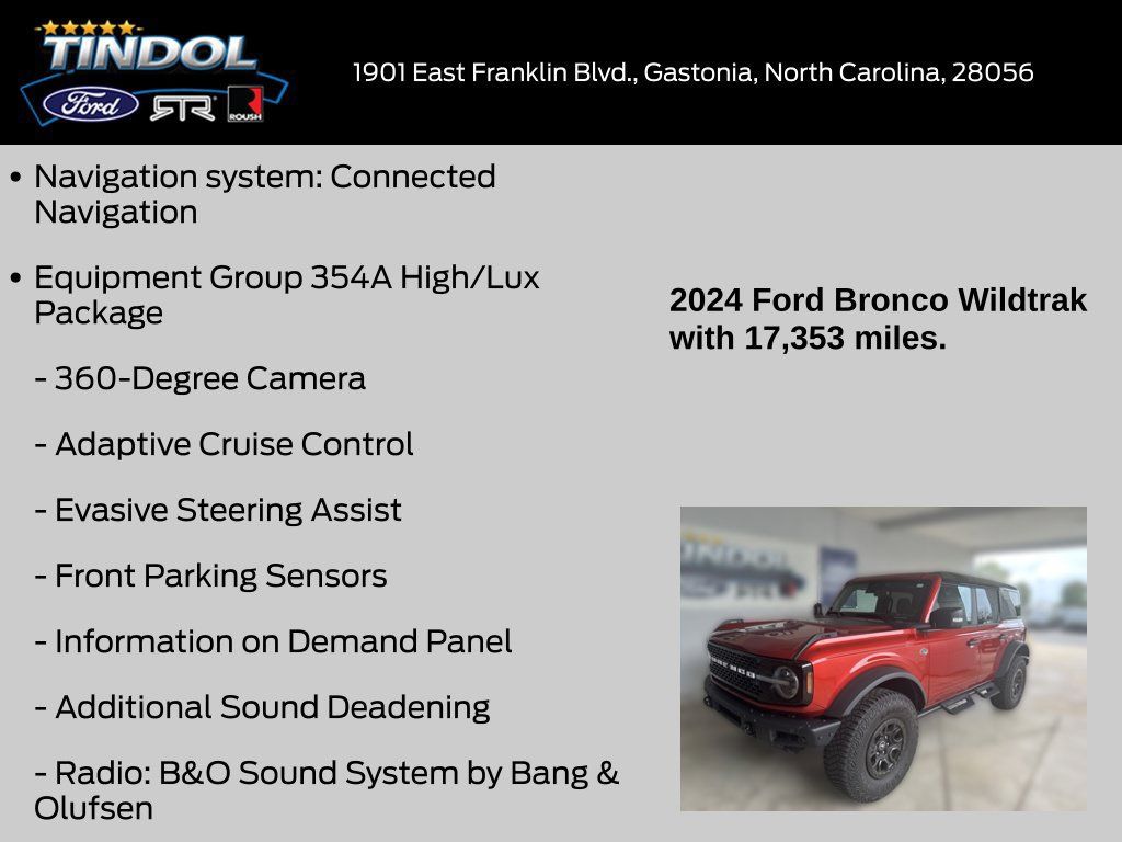 Used 2024 Ford Bronco Wildtrak AWD/4WD image 13