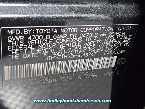 Used 2021 Lexus IS 350 F Sport RWD image 14
