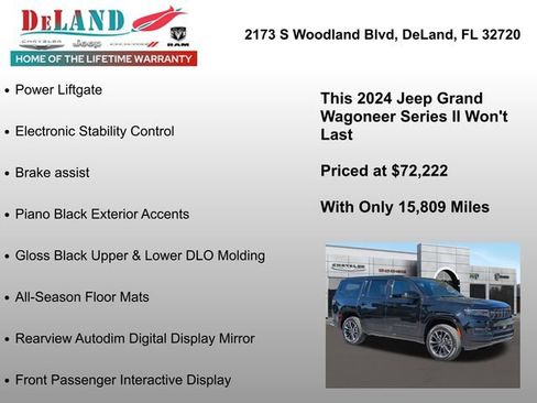 Used 2024 Jeep Grand Wagoneer Series II w/ Quick Order Packagew 28T image 26