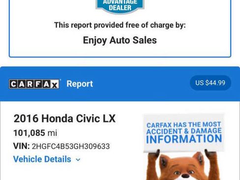 Used 2016 Honda Civic LX image 7