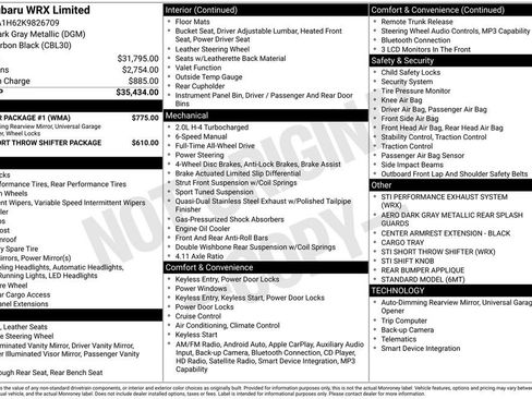 Used 2019 Subaru WRX Limited w/ Popular Package #1 image 39