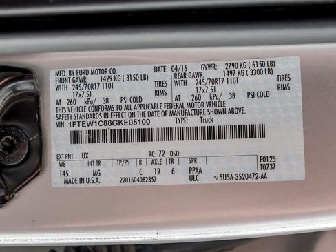Used 2016 Ford F150 XLT RWD image 65