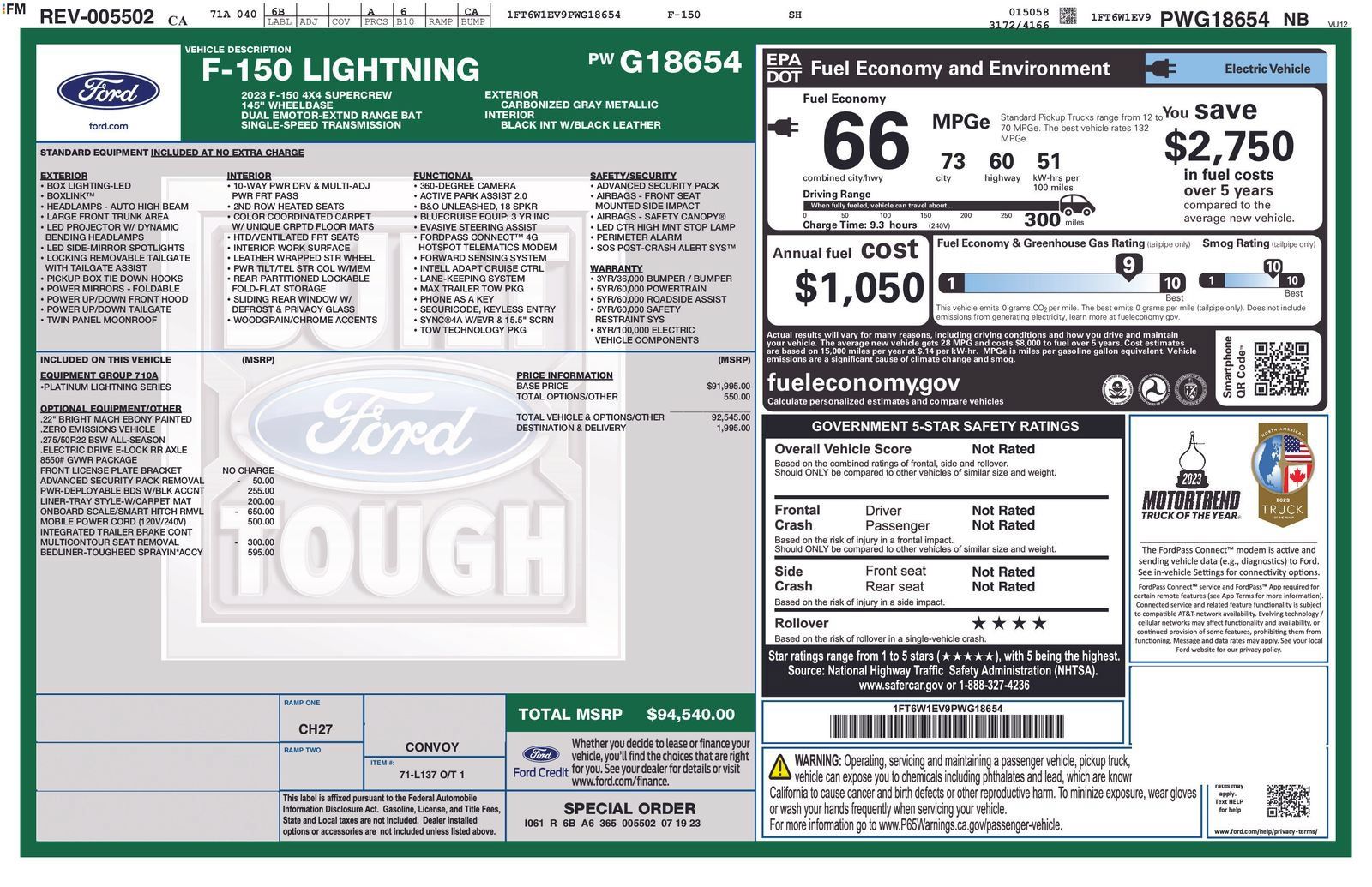 Used 2023 Ford F150 Lightning Platinum AWD/4WD image 5