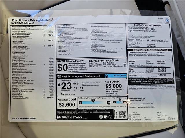 New 2027 BMW X6 xDrive40i w/ Climate Comfort Package AWD/4WD image 18