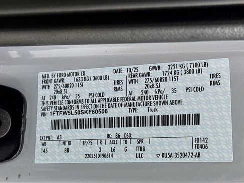 New 2025 Ford F150 Lariat w/ Equipment Group 501A Mid image 32