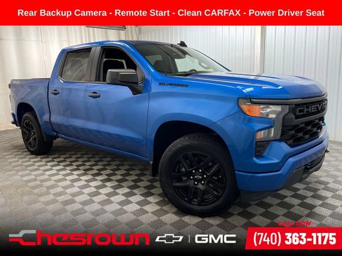 Certified 2023 Chevrolet Silverado 1500 Custom w/ 2.7L Blackout Package AWD/4WD image 1