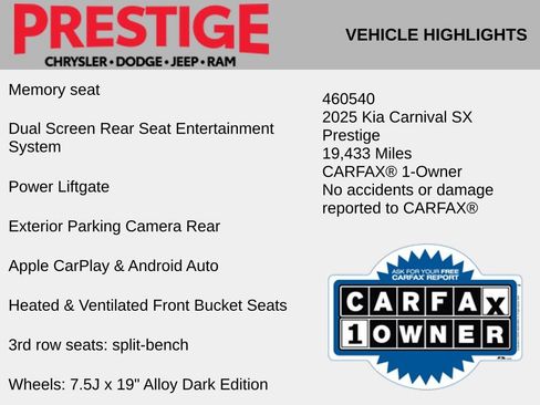 Used 2025 Kia Carnival SX Prestige FWD image 4