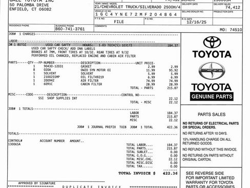 Used 2021 Chevrolet Silverado 2500 LT w/ Convenience Package image 10